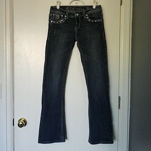 LA Idol Embellished Jeans (Roses) - Size 5